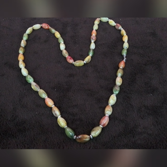 Pretty Earth Color Rock Necklace - Picture 2 of 2